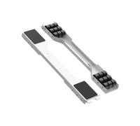 Pitycbo 2 Pièces Support Machine à Laver Glissières Réglables Socle Mobile Roulettes Appareils Meuble Déplaçable Structure Acier Carbone Fonction Antivibrati, Blanc