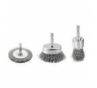 Pitycbo 3 Piè Brosse à Tasse Conception pr Étroites, Brosse Métallique Rotative, Dérillage, Polisge, Atelier, Bricoleurs
