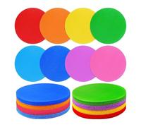 Pitycbo 48 Pièces Marqueurs de Tapis Repères Circulaires Pastilles de Sol Points de Repère Réutilisables et Résistants à L'Usure pour Jardin D'Enfants et Jeux, Multicolore, 48 Pièces