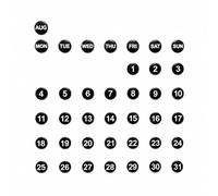 Pitycbo 50 Pièces Calendrier Perpétuel Magnétique Décoratif Calendrier Marqueurs Magnétiques peu Encombrant Planning pr Étudian, Bureau, Entrée, Noir