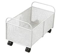Pitycbo Chariot à Dossiers Roulant, Chariot de Rangement Utilitaire, Robuste, Portable, Organisateur de Dossiers sous Bureau, Blanc, Grand