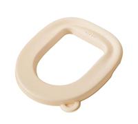 Pitycbo Coussin de Siège de Toilette Universel Lavable En EVA Housse Épaissie Support Remplaçable Mat Imperméable Adapté à La Salle de Bain Familiale Usage Hô, Beige