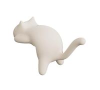 Pitycbo Crochet de Bureau Accroche-Sac de Table Support pour Sac à Main Cintre pour Cartable avec Installation Facile sans Perçage et Motif Chat Amusant Adapt, Blanc