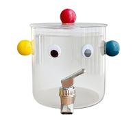 Pitycbo Distributeur de Boissons Fontaine de Table Cruche Transparente Pichet à eau Grande Capacité avec Couvercle Adapté pour les Cuisines les Bureaux et, Sans Support