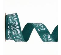 Pitycbo en Polyester Texte Large | Brillant, Noël Imprimé, Résistant, pr Emballage, Fleuristes, Vert