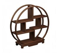 Pitycbo Étagère d'Exposition pour Rangement Organisateur Présentoir Décoratif Support à Accessoires en Bois Massif avec Design, Petit Modèle, Six-Six Grande Prospérité