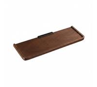 Pitycbo Étagère Murale en Noyer Plateau Recessé Style Moderne Aluminium Haute Température Organisateur Vertical Convient à la Salle de Bain Coiffeuse Salon, 90 Cm