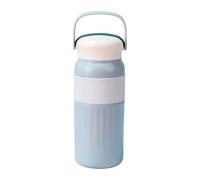 Pitycbo Gourde Isotherme Tasse à Thé Bouteille de Sport Mug de avec Infuseur Amovible et Poignée de Transport Adaptée pour Le Fitness et Les Déplacemen, Bleu