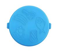 Pitycbo Grille Rond pour Micro-Ondes avec Couvercle Amovible, Poêle à Frire, Idéale pour Les Restaurants, Les Hôtels, Les et Les Résidences étudi, Bleu