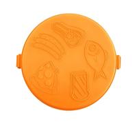 Pitycbo Grille Rond pour Micro-Ondes avec Couvercle Amovible, Poêle à Frire, Idéale pour Les Restaurants, Les Hôtels, Les et Les Résidences étudi, Orange