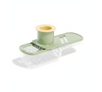Pitycbo Kitchen Vegetable Cutter Mandoline Coupe-légumes Râpe Hachoir avec Plaques de Coupe Interchangeables et Bac Transparent en Acier Inoxydable Pet, Array, Vert