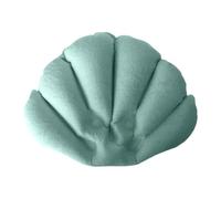 Pitycbo Oreiller de Bain Gonflable En Forme de Coquillage, Multifonction, Lavable, Doux, Appui-tête, pour La Maison, Le Spa, pour Adultes, Bleu Vert