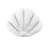 Pitycbo Oreiller de Bain Gonflable En Forme de Coquillage, Multifonction, Lavable, Doux, Appui-tête, pour La Maison, Le Spa, pour Adultes, Blanc