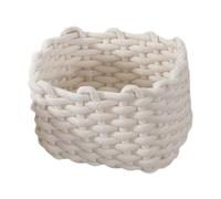 Pitycbo Panier de Rangement, Boîte de Rangement Multifonctionnelle, Panier Décoratif Tressé En Macramé pour Jouets, Maquillage, étagère, Commode, Chambre D, Beige