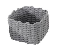 Pitycbo Panier de Rangement, Boîte de Rangement Multifonctionnelle, Panier Décoratif Tressé En Macramé pour Jouets, Maquillage, étagère, Commode, Chambre D, Gris