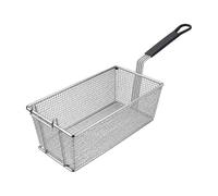 Pitycbo Panier Friteuse Poignée Longue Robuste Panier à Frites En Acier Inoxydable Compact Passoire à Friture En Acier Inoxydable pr Catering, Poignée Noire