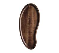 Pitycbo Plateau en Bois de Forme Irrégulière pour Servir des en-Cas, des Boissons, des Petits Déjeuners, Etc, Forme de Mangue