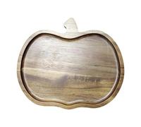 Pitycbo Plateau en Bois de Forme Irrégulière pour Servir des en-Cas, des Boissons, des Petits Déjeuners, Etc, Forme de Citrouille