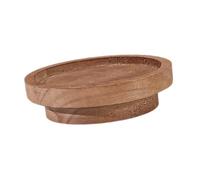 Pitycbo Plateau Rond Plateau Bois Plateau Décoratif Support Bougie Plateau Accessoire Rustique En Bois Adapté pour Ambiance Centre de Table M, Brun