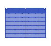 Pitycbo Pocket Chart Présentoir Mural à 36 Pochettes pour Classement de Cartes et Petits Objets Tissu Oxford Robuste et PVC Adapté pour Organisation de Burea, Bleu