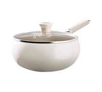 Pitycbo Poêle à Frire Poêle Creuse Faitout de Cuisine Casserole avec Couvercle et Forme Profonde pour Conserver Convenable pour Amateurs et Profes, 24cm
