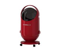 Pitycbo Poubelle 20L à Roulette Pivotante Couvercle Double Ouverture Hermétique Seau à Déchets Haut Multifonction en PP PC Adaptée pour Cuisine Salon Chambre, Rouge