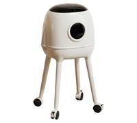 Pitycbo Poubelle Simple, Multifonctionnelle et de Grande Capacité avec Base Haute, Idéale pour La Cuisine, Le Salon, La Salle de Bain et Le Bureau, Blanc