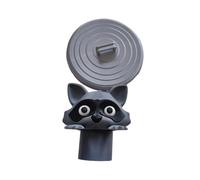 Pitycbo Raton Laveur Distributeur Rouleau Papier Toilette Support Papier Ludique Matériau Résistant Adapté à La Salle de Bain Rangement, Gris