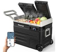 Pitycbo Réfrigérateur portable 12 V pour voiture, refroidisseur de compresseur de congélateur double zone de 15,6 °C - 45,8 °F 12/24 V CC 100 ~ 240 V CA