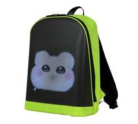Pitycbo Sac à Dos LED Personnalisable Sac à Dos Cartable Sac d'Ordinateur Affichage Via Application Matériaux Étanches en Polyester et TPU Bretelles, Vert