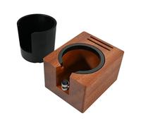 Pitycbo Station de Tassage pour Organisateur de Rangement Support de Comptoir Accessoire pour Expresso En Bois avec Fentes Stables Approprié pour Un, avec Baril