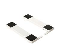 Pitycbo Support avec roulettes Rétractable, Blanc, Long | Patins Antidérapants Texturés, Base Mobile, Plateforme Roulante, pour Buanderie