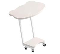 Pitycbo Table de Bout Ours avec roulettes pour Utilisation Mobile dans Un Petit Appartement, Blanc