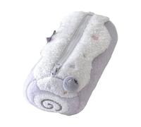 Pitycbo Trousse Peluche Motif Pâtisserie Fermeture Accessoire Cerise Capacité Généreuse Tissu Doux Agréable au Toucher Adaptée aux Étudiantes Élèves Rangement de Bureau, Violet