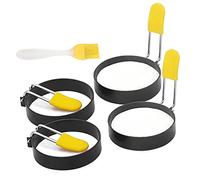 Pitycbo Œuf, Ensemble D'œufs, Omelette Ronde pour Faire Frire des œufs, Muffins Anglais et Sandwichs, 4 pièces