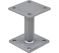 PITZL Support de Poteau Type 10900.0000 ZiNiP avec revêtement Droite/Gauche, argenté