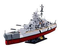 Piudwe Cuirassé Bismarck de Blocs de Construction, 2537 pièces Kit de Construction de Navires de Guerre, Construction de Modèles de Bateaux Maritimes