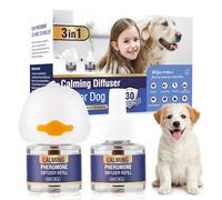 Piuess Pheromones Chien 3 in 1 (1 Diffuseur+2 Recharges 48 ML) Calmant Apaisant Prise Phéromones pour Apaiser Les Relaxantes Calmantes Agité Stressé Réduit Le Comportements 60 Jours Insipide