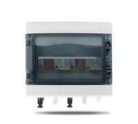 PIUHRKLEVD 1pc 20A DC MCB Solar photovoltaic PV Combiner Box with Protection 2 Input 2 Out DC 600V Fuse MCB SPD