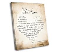 PIUHRKLEVD Amor es Paciente Love is Patient Poster Spanish Scripture Art Inspirational Wall Decor for Home and Gift(Unframed,12x18inch(30x45cm))