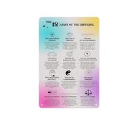 PIUHRKLEVD Core Spiritual Principles Metal Sign Guide for Mindfulness Awakening Laws Inspirational Decor for Home Library 8 X 12 in