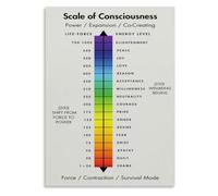 PIUHRKLEVD Emotional State Poster Consciousness Scale Level Guide Art | Navigate personal transformation with this visual tool that helps identify where you stand on(Unframed,12x18inch(30x45cm))