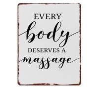 PIUHRKLEVD Every Body Deserves A Nostalgic Metal Sign Wall Decor for Room Day Spa Salon Aluminum 8 X 12 in