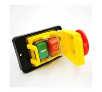 PIUHRKLEVD Interrupteur à Bouton-Poussoir de démarrage/arrêt sans Tension CK5 AC250 V à 4 Broches, commun aux Machines d'atelier de menuiserie et de métallurgie