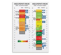 PIUHRKLEVD Israel Kings Genealogy Chart Metal Sign With Prophets Timeline Biblical History Poster Education Wall Decor For or Home Study 8 X 12 in