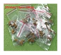 PIUHRKLEVD Kit de condensateurs monolithiques 18 valeurs x 10 pièces = 180 pièces 20 pF ~ 1 uF 5,08 mm Pack 15 PF 20 PF 30 PF 100 PF 101 102 103 104 105 471