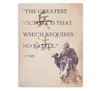 PIUHRKLEVD Motivational Quote Canvas Sun Tzu The Art of War Ancient Wisdom Print for Study Room Man Cave Inspiration(Unframed,16x24inch(40x60cm))