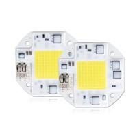 PIUHRKLEVD Pack of 2, LED COB Lamp AC110V 20W 30W 50W Diode Array Matrix Chip Smart IC Flicker-Free Light Bulb Household Bulbs(White,30W)