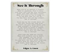 PIUHRKLEVD Poetry See It Through Motivational Poster Canvas Painting Wall Decor for Home Office Classroom(Framed,08x12inch(20x30cm))