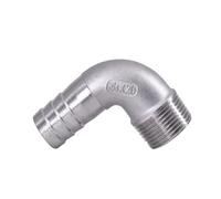 PIUHRKLEVD Raccord de tuyau coudé 90° BSPT mâle vers en acier inoxydable SS304 1/2" x 20 mm PIUHRKLEVD